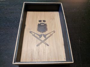 finished dice box